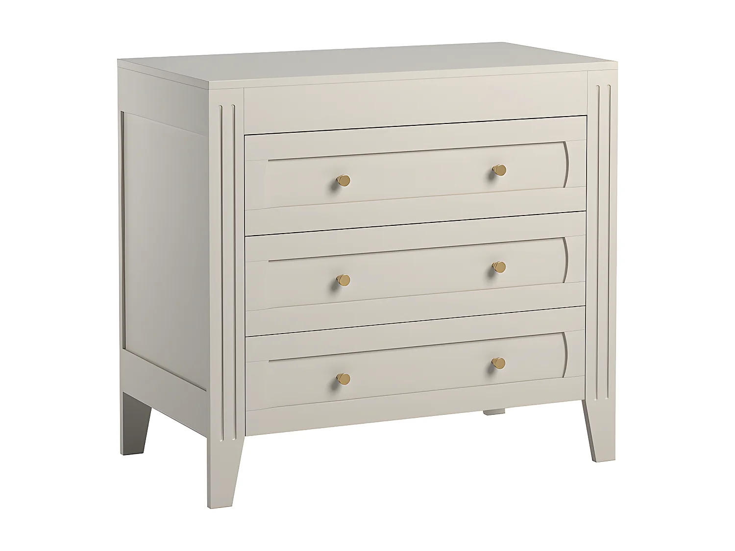 Commode 3 tiroirs Milenne Cachemire
