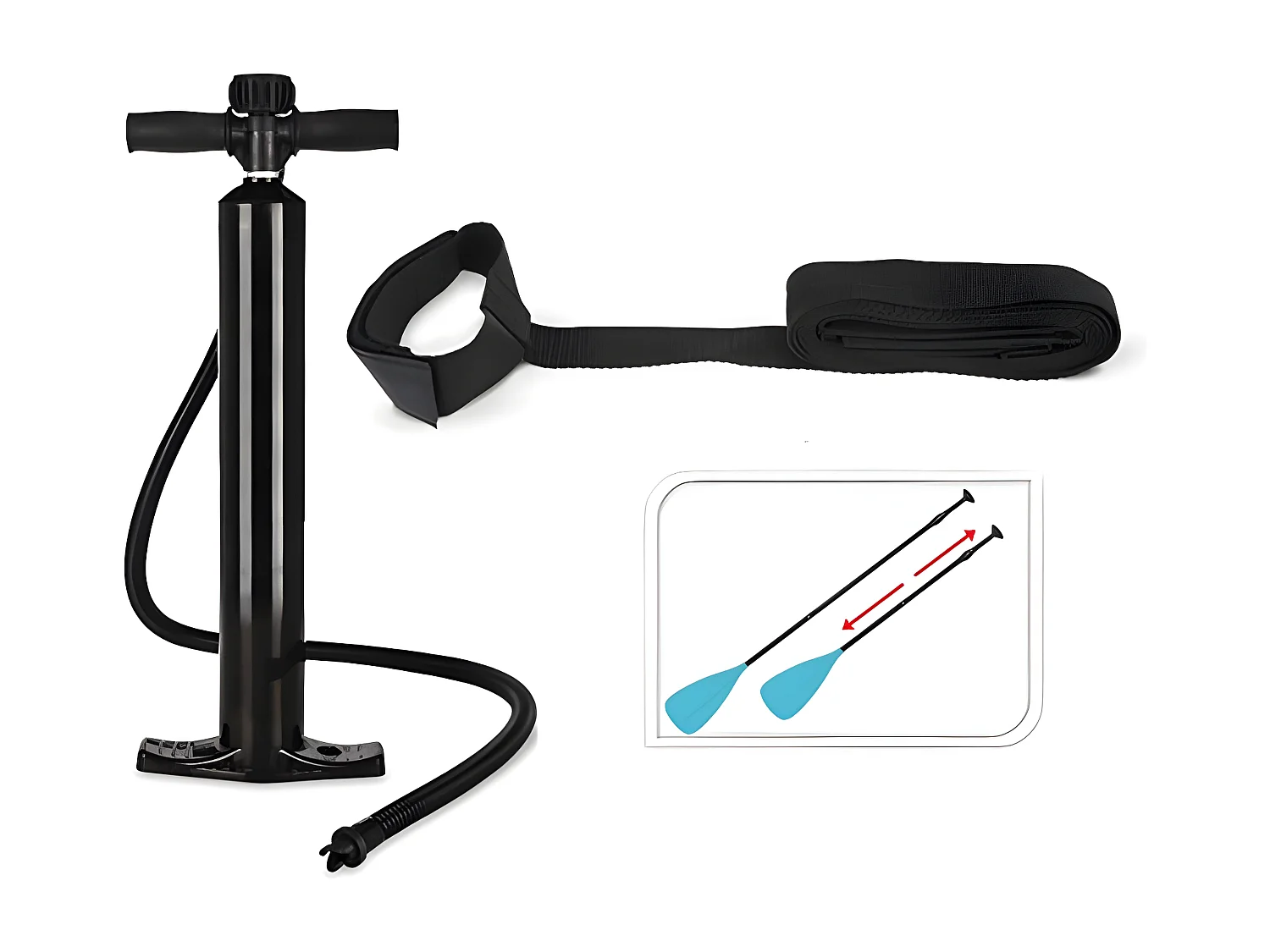 Tabla de stand-up paddle XQ Max inflable con remo azul 10x71x285 cm