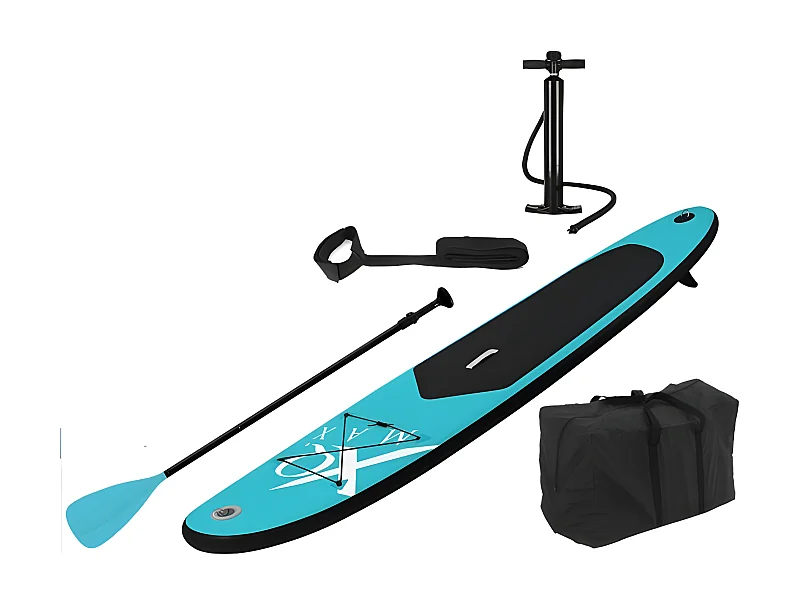 Tabla de stand-up paddle XQ Max inflable con remo azul 10x71x285 cm