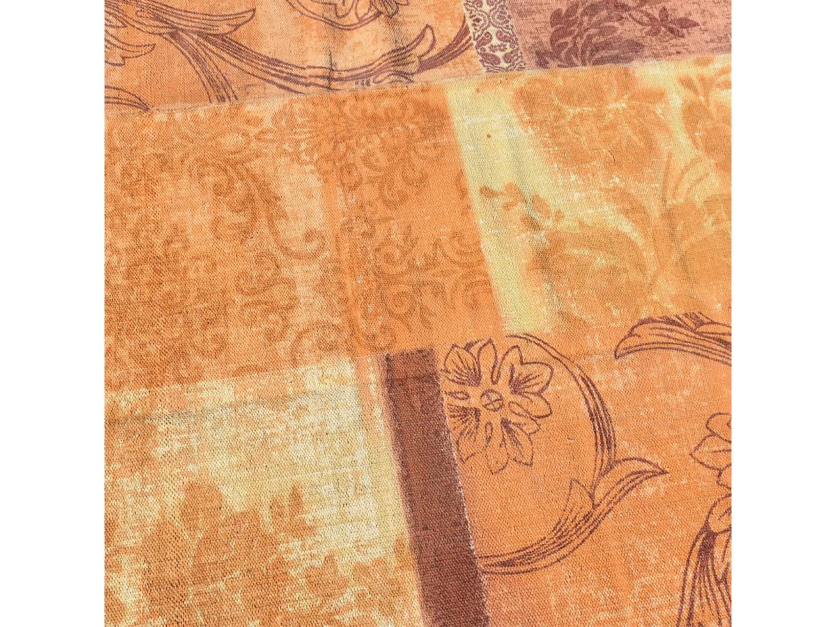 Tappeto Kilim 140x190 rettangolo realizzato a mano in cotone oro fantasia etnica