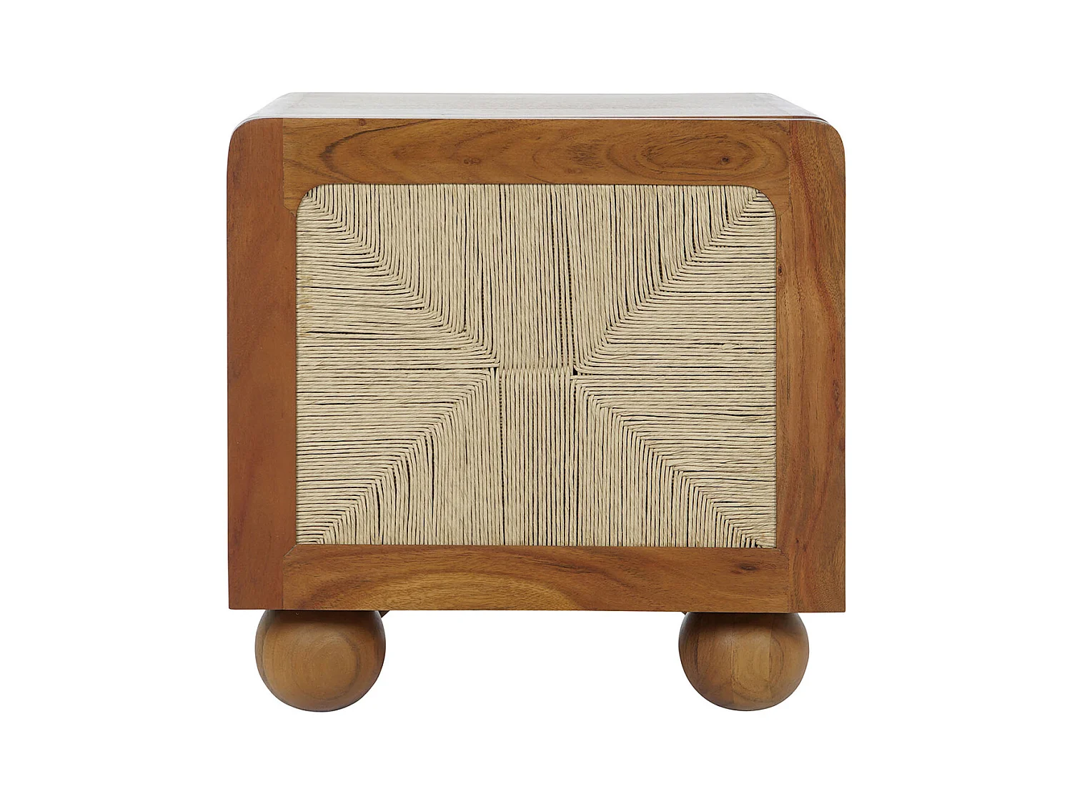 Table de nuit, table de chevet en bois coloris marron, naturel - longueur 50 x profondeur 40 x Hauteur 50 cm
