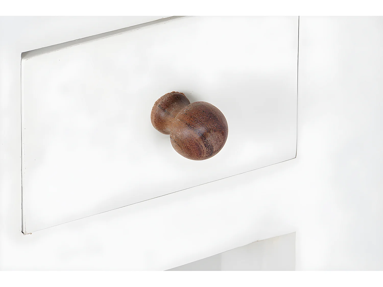 Table de nuit, table de chevet avec 3 tiroirs en bois coloris blanc, naturel - longueur 45 x profondeur 40 x Hauteur 60 cm