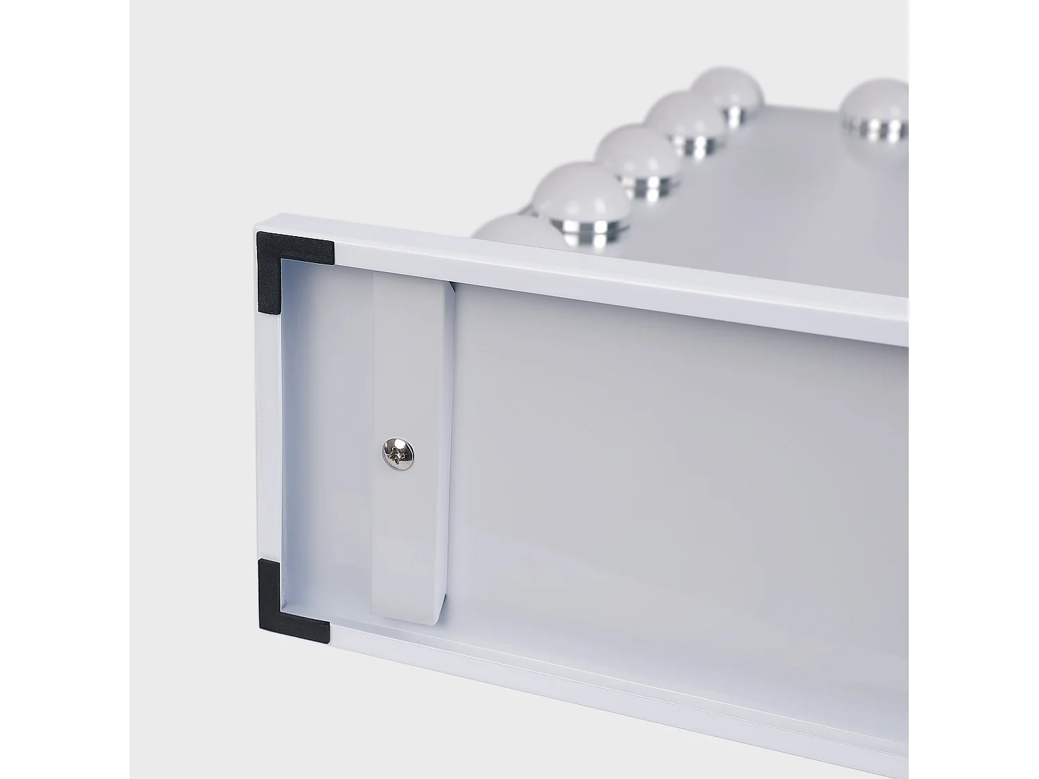 Espejo de maquillaje estilo Hollywood para tocador de pared con luz 80x58 cm - Bluetooth