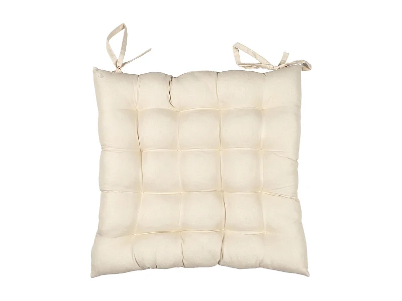 Lot de 2 galettes de chaise deperlantes 40x40 cm ANTIBES beige