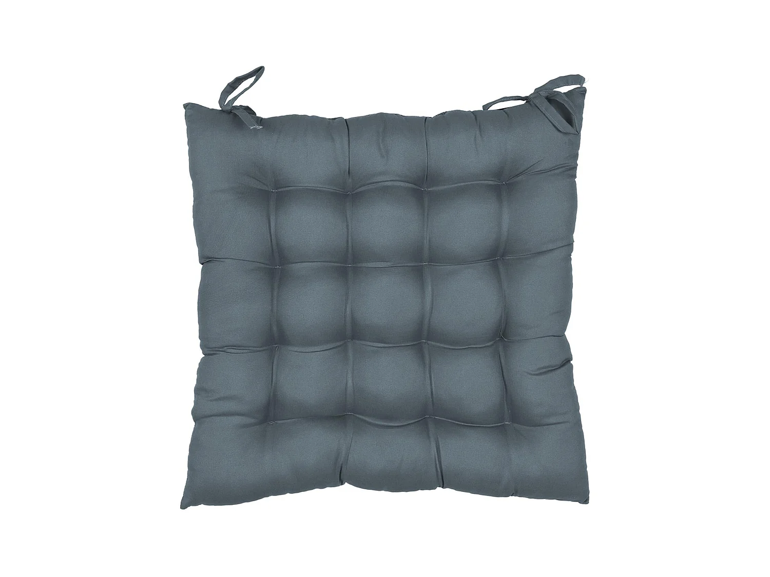 Lot de 2 galettes de chaise deperlantes 40x40 cm ANTIBES gris