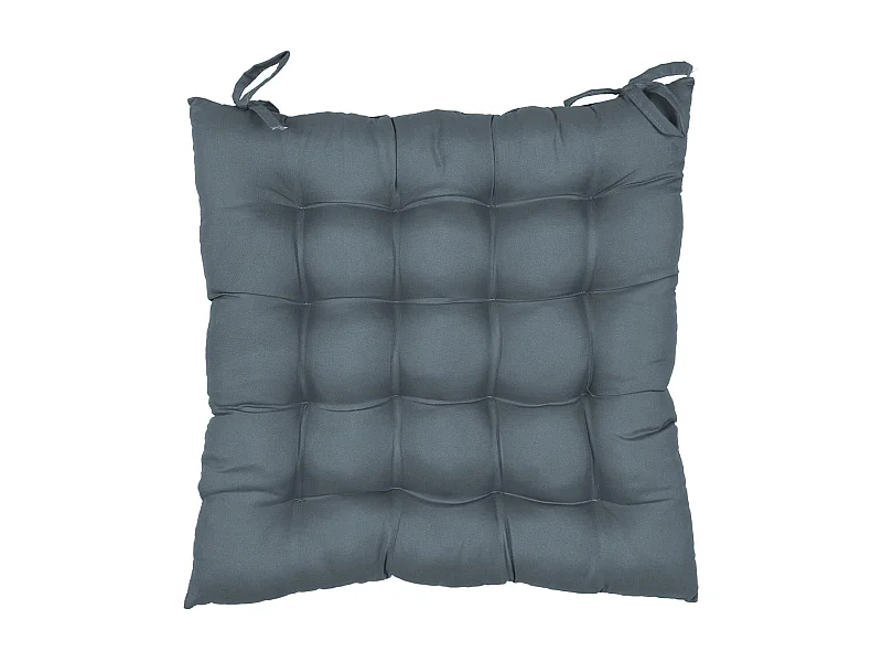 Lot de 2 galettes de chaise deperlantes 40x40 cm ANTIBES gris