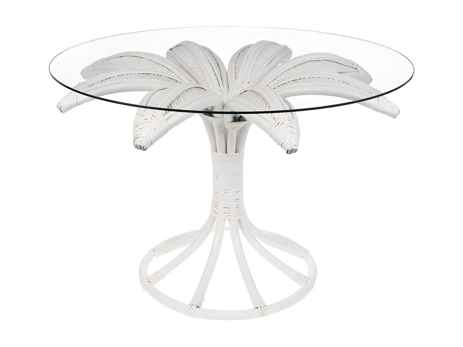 Bout de canapé Palmier blanc