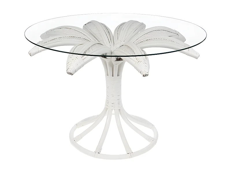 Bout de canapé Palmier blanc