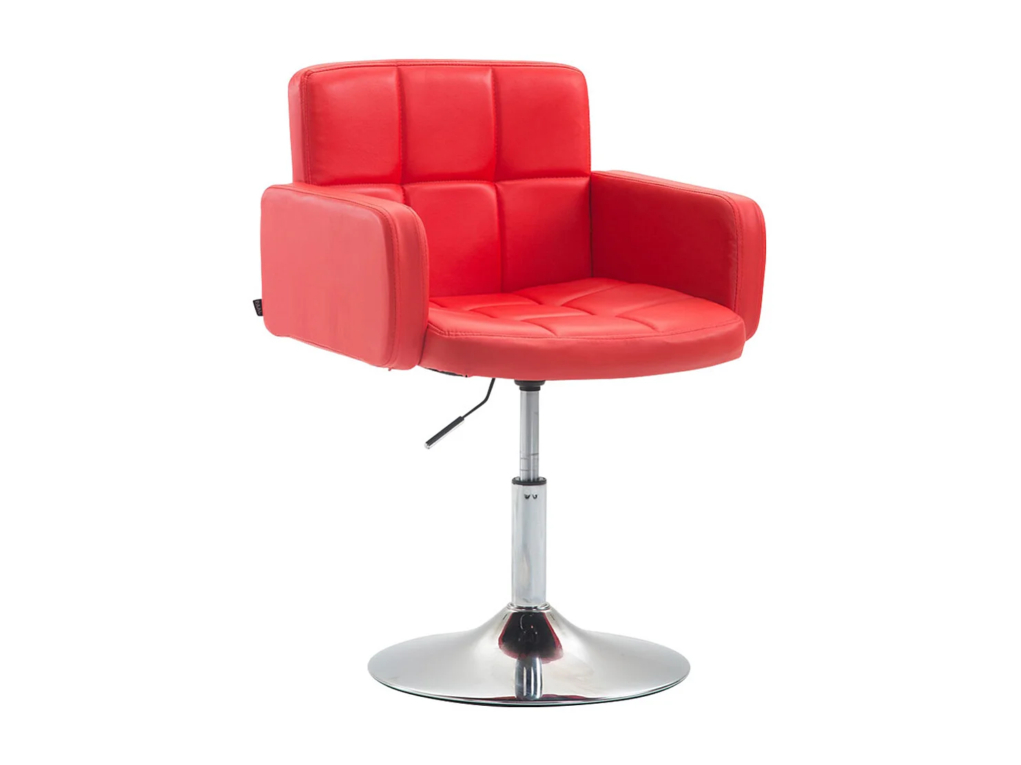 Chaise longue - Similicuir & Noyer - Rouge - Los Angeles