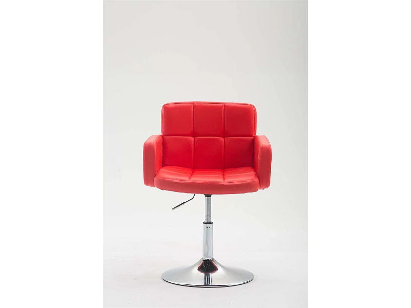 Chaise longue - Similicuir & Noyer - Rouge - Los Angeles