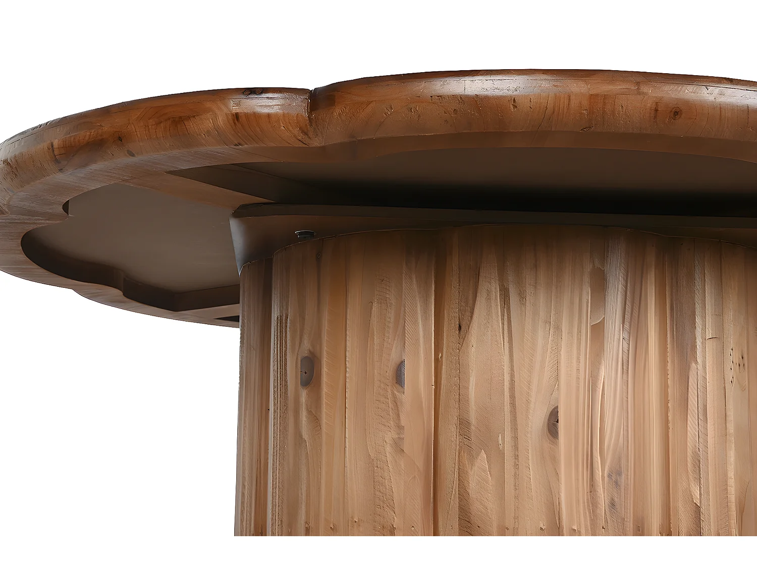 Table à manger, table de repas ronde en bois coloris naturel - diamètre 100 x Hauteur 77 cm