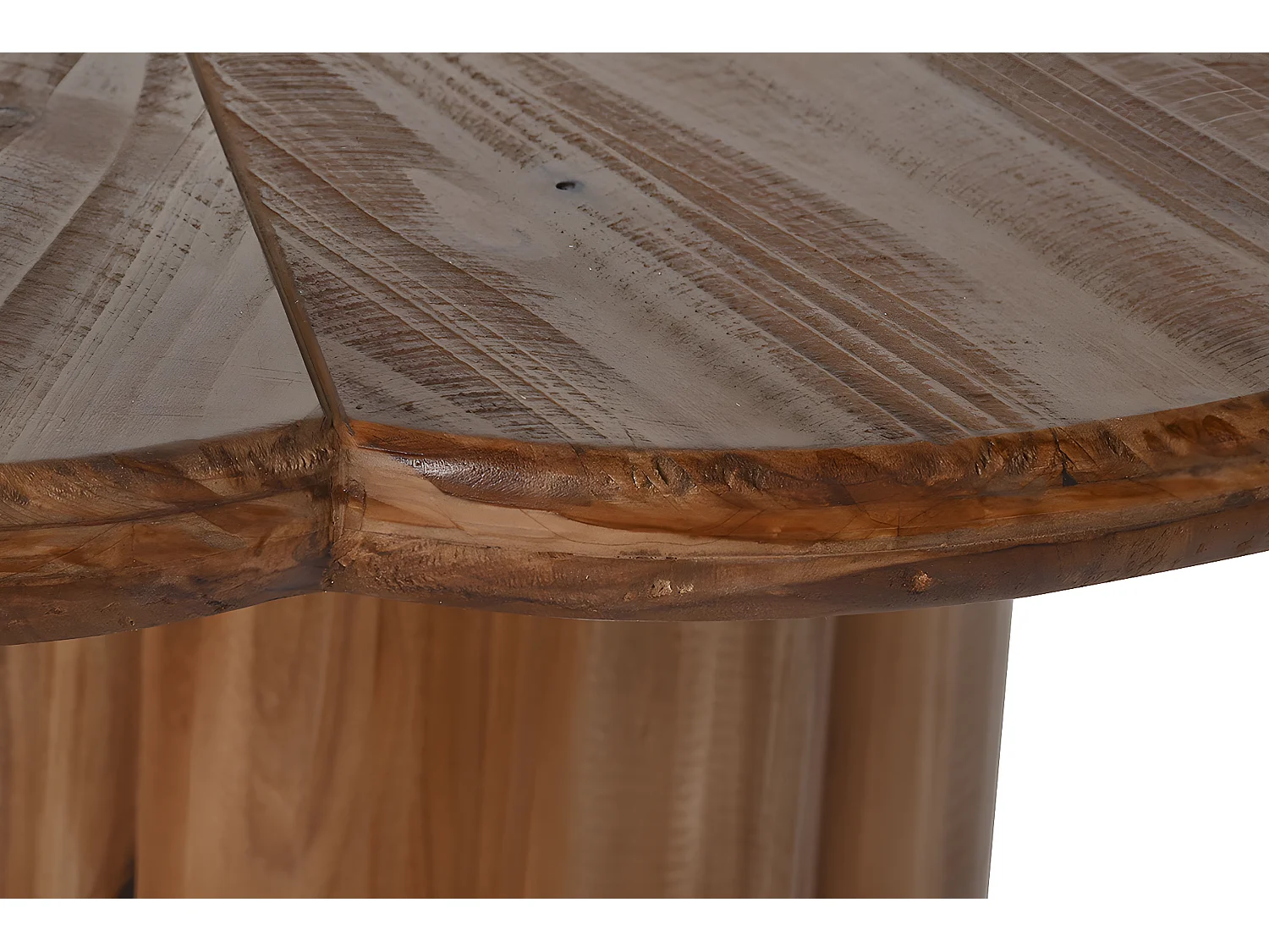 Table à manger, table de repas ronde en bois coloris naturel - diamètre 100 x Hauteur 77 cm