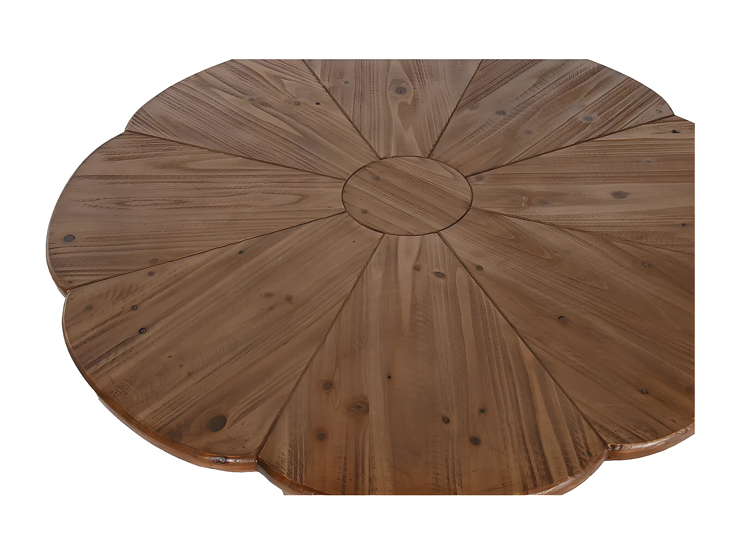 Table à manger, table de repas ronde en bois coloris naturel - diamètre 100 x Hauteur 77 cm