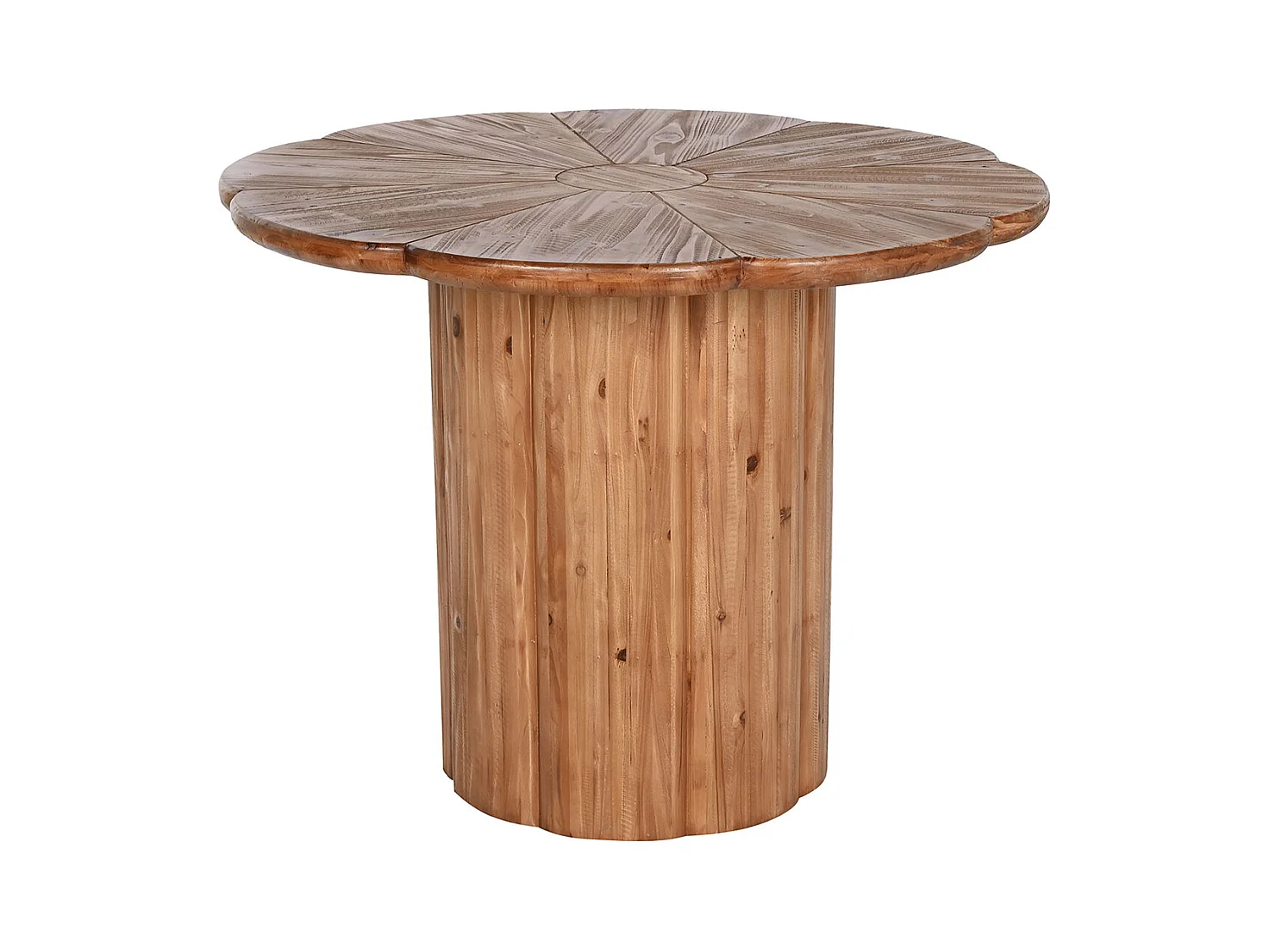 Table à manger, table de repas ronde en bois coloris naturel - diamètre 100 x Hauteur 77 cm