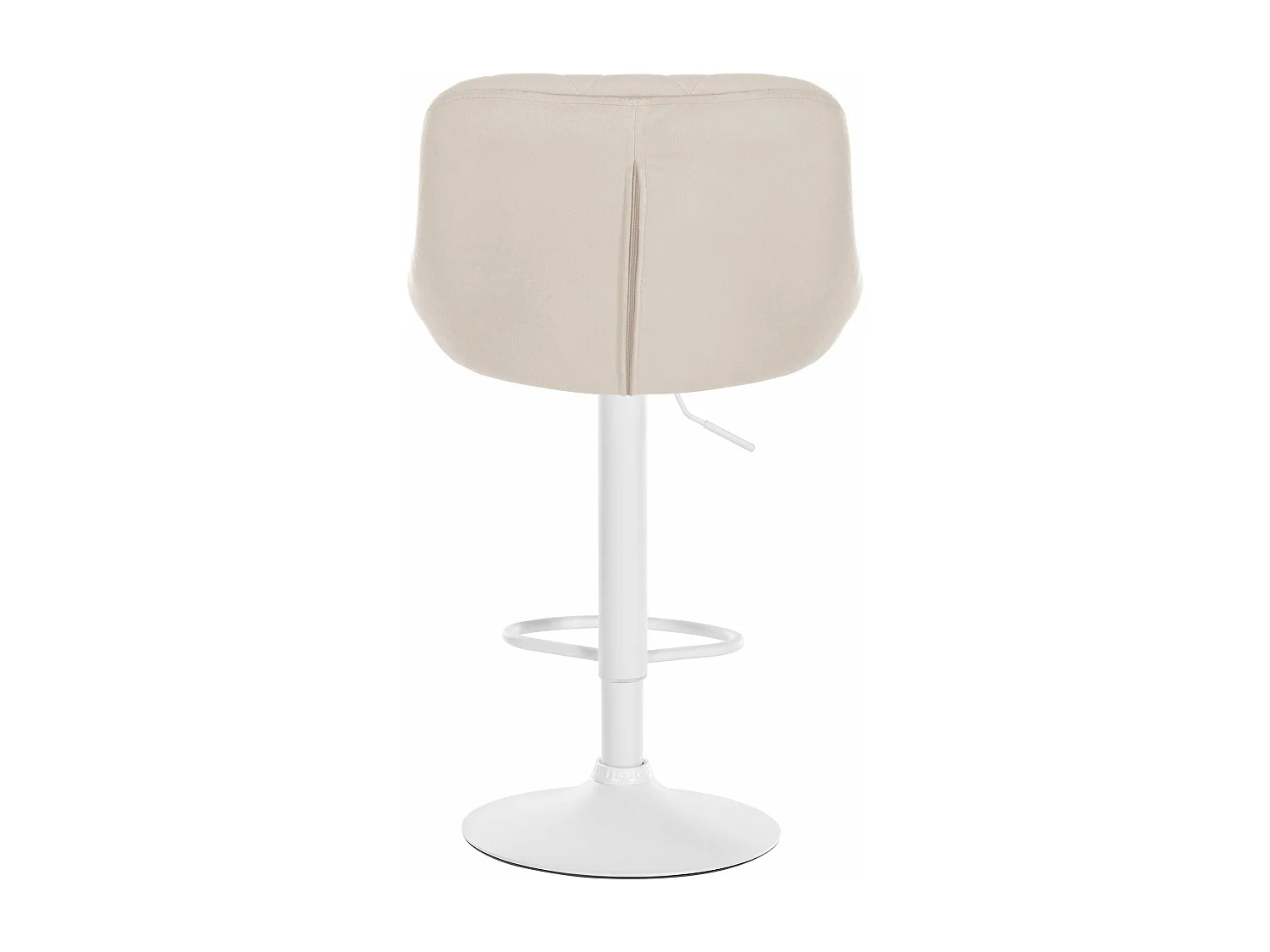 Lot de 2  Tabouret de bar - Velours & Métal - Crème - Lazio