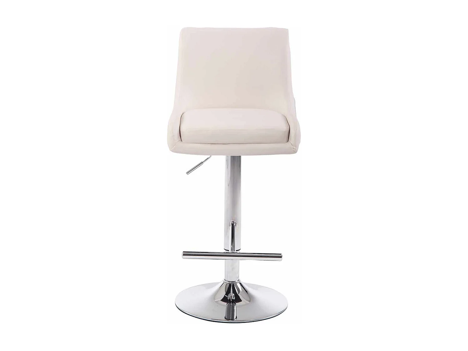 Tabouret de bar - Similicuir & Métal - Blanc - Club