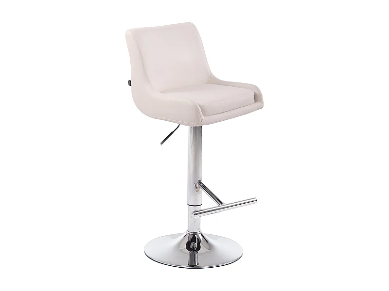 Tabouret de bar - Similicuir & Métal - Blanc - Club