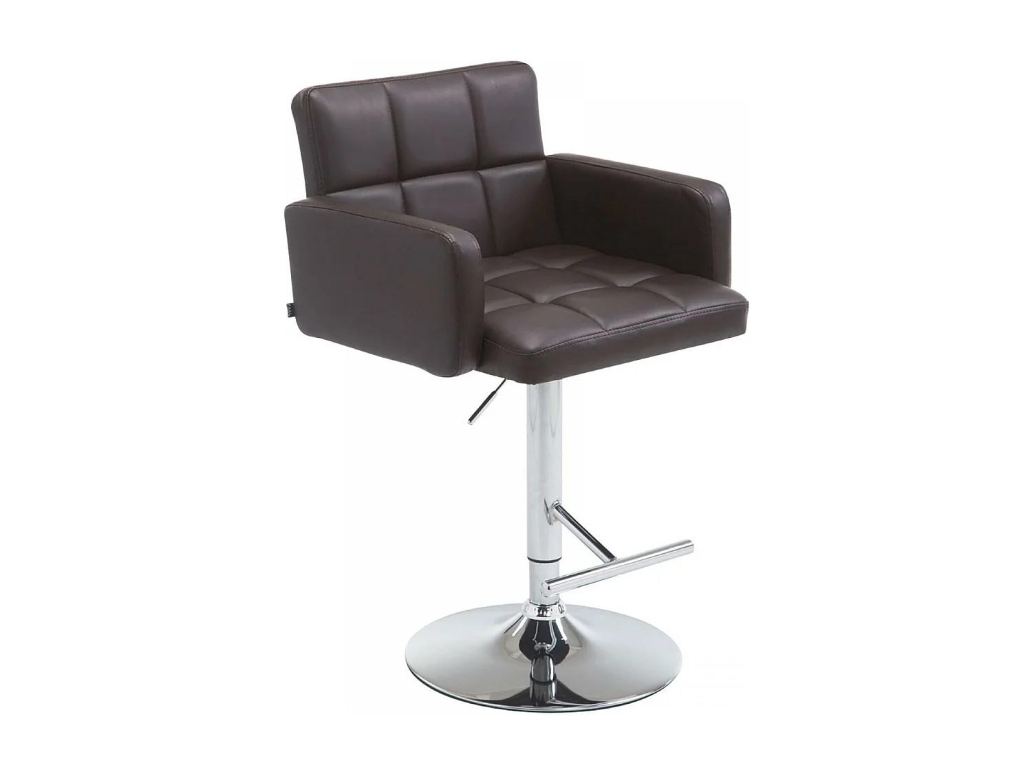 Tabouret de bar - Similicuir & Chrome - Marron - Los Angeles