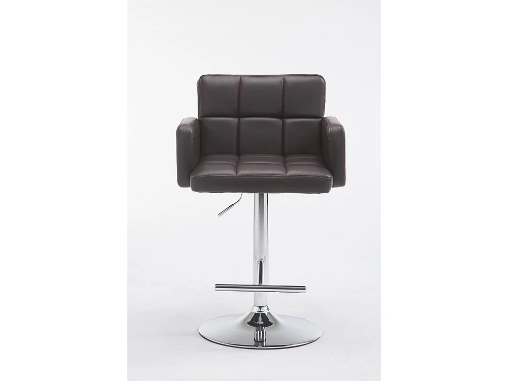 Tabouret de bar - Similicuir & Chrome - Marron - Los Angeles