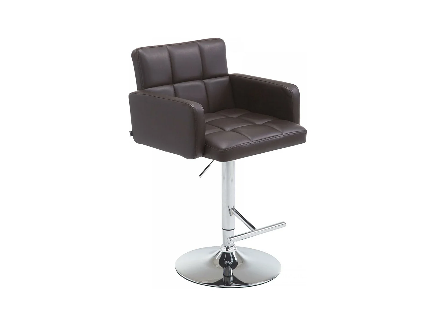 Tabouret de bar - Similicuir & Chrome - Marron - Los Angeles