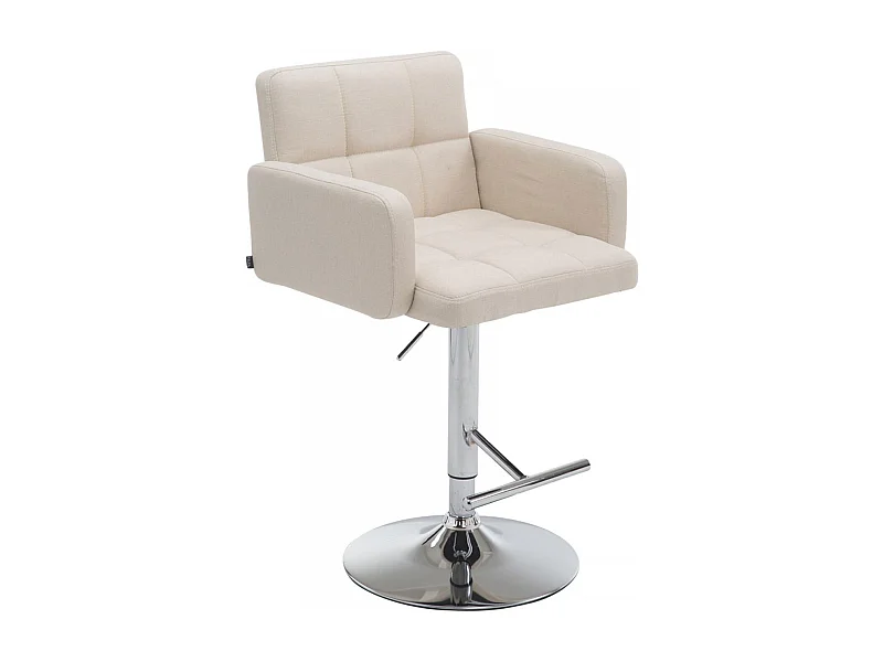 Barhocker - Stoff & Metall - creme - Los Angeles