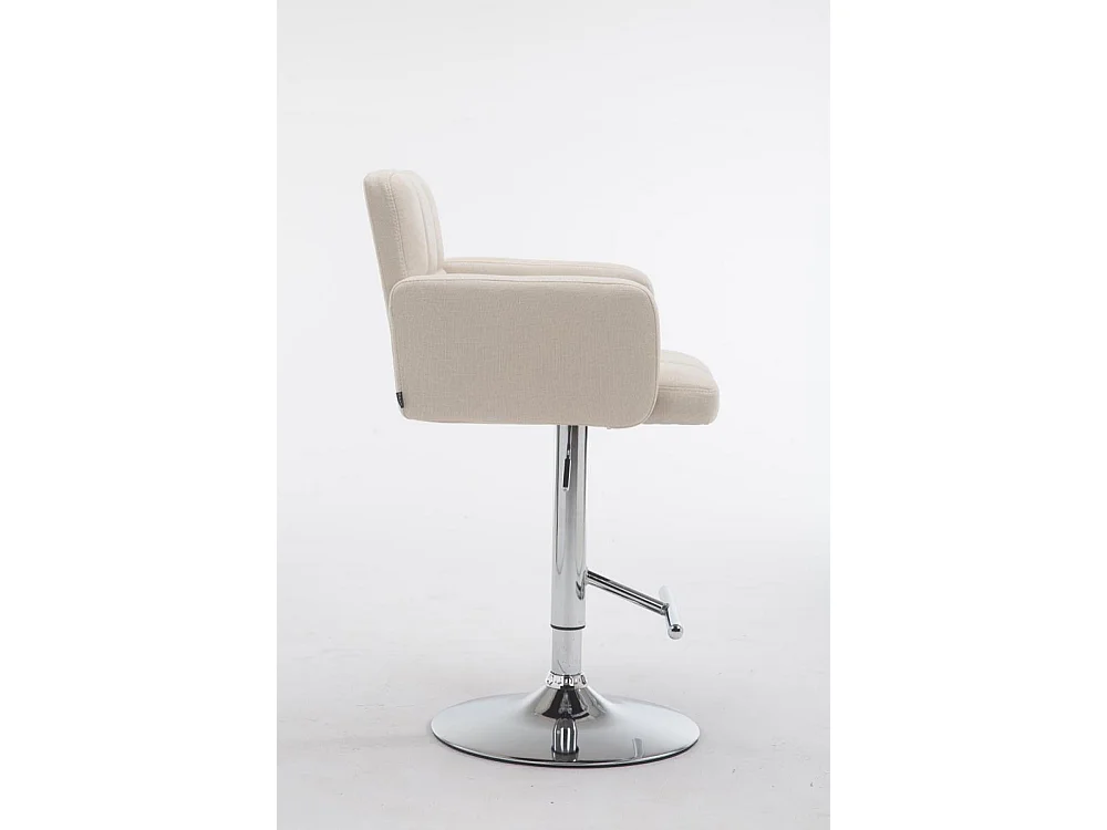 Tabouret de bar - Tissu & Métal - Crème - Los Angeles