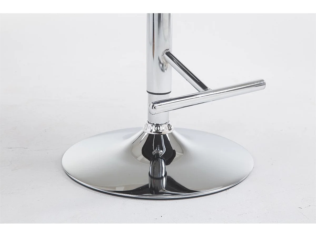 Tabouret de bar - Tissu & Chrome - Crème - Los Angeles