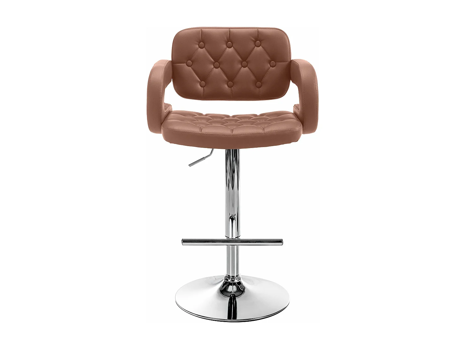 Tabouret de bar - Similicuir & Métal - Cognac - Dublin