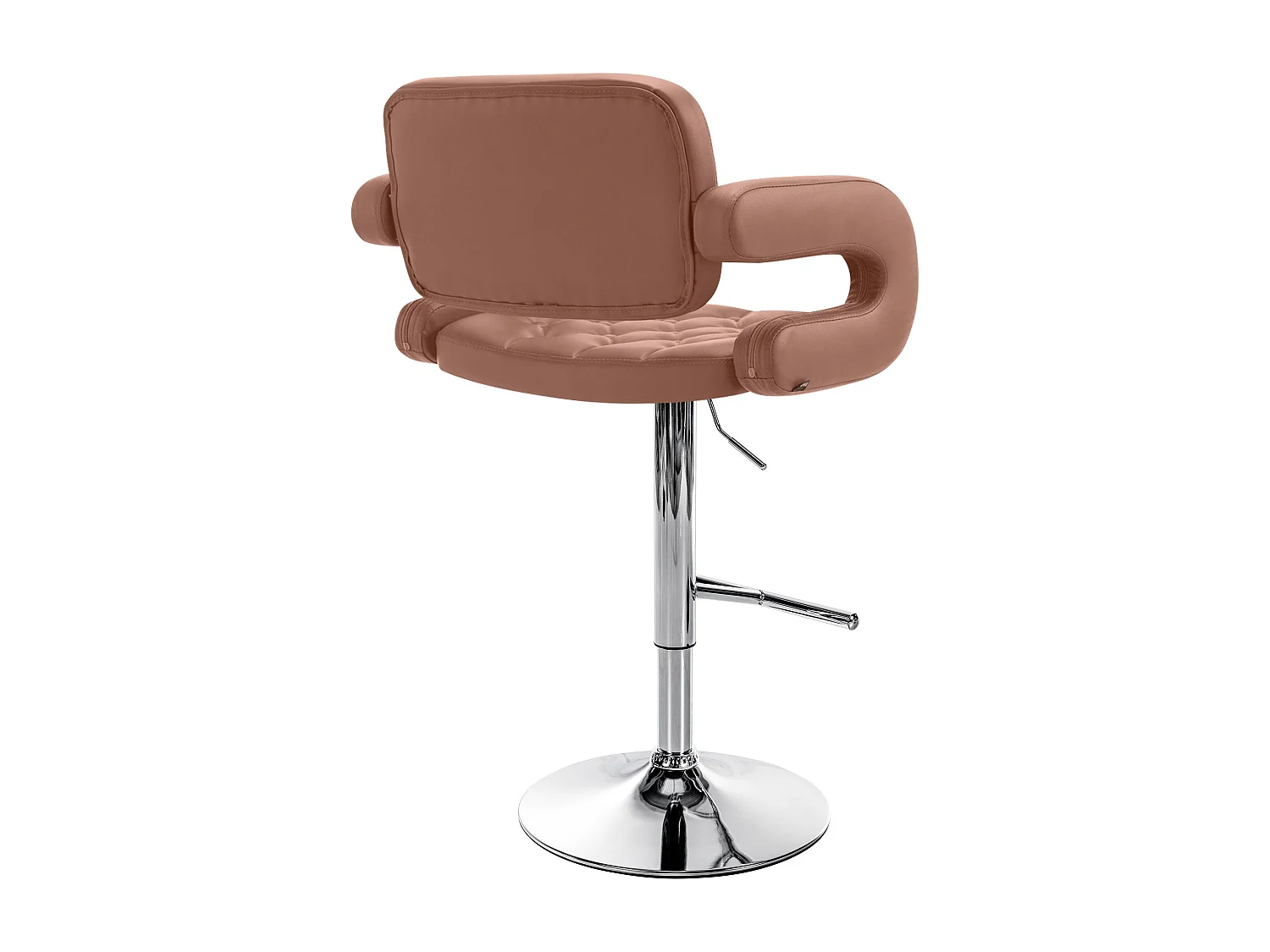 Tabouret de bar - Similicuir & Métal - Cognac - Dublin