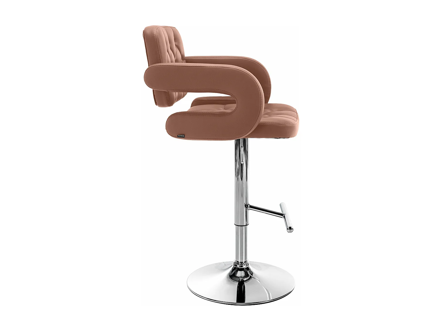 Tabouret de bar - Similicuir & Métal - Cognac - Dublin