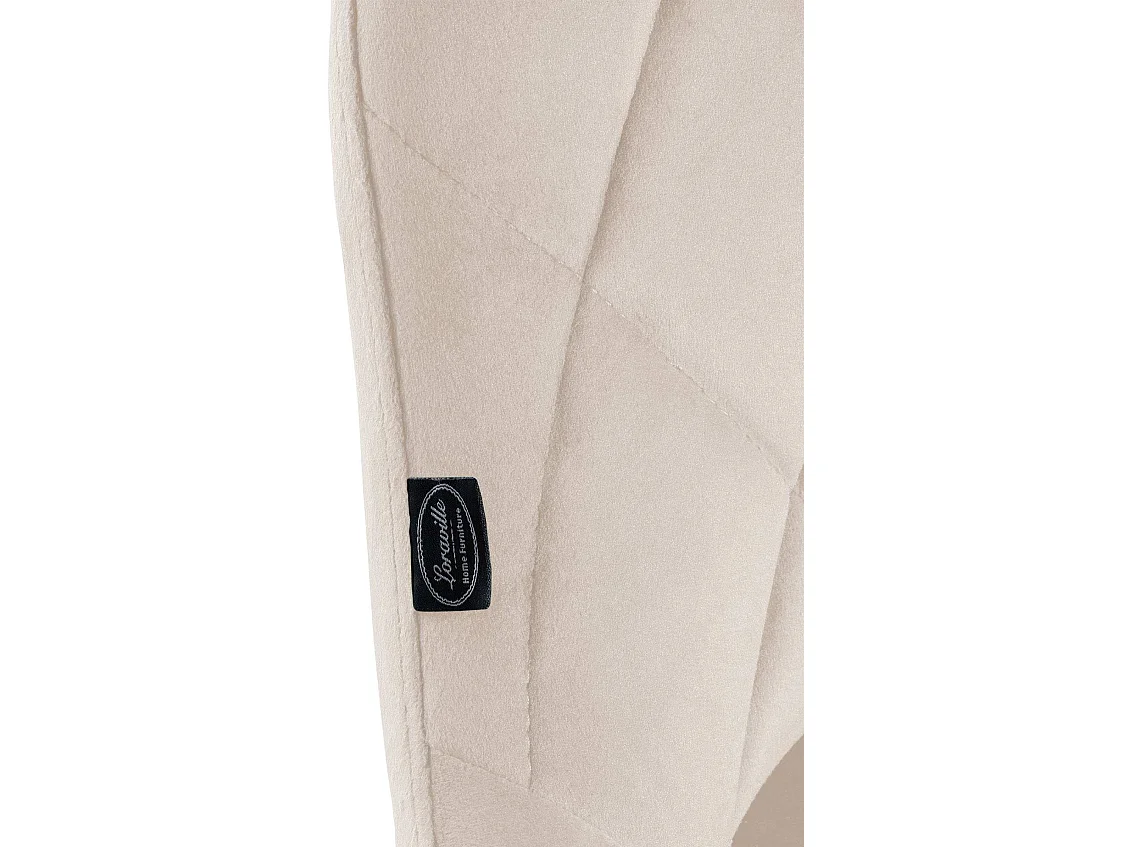 Tabouret de bar - Tissu & Blanc - Crème - Lazio