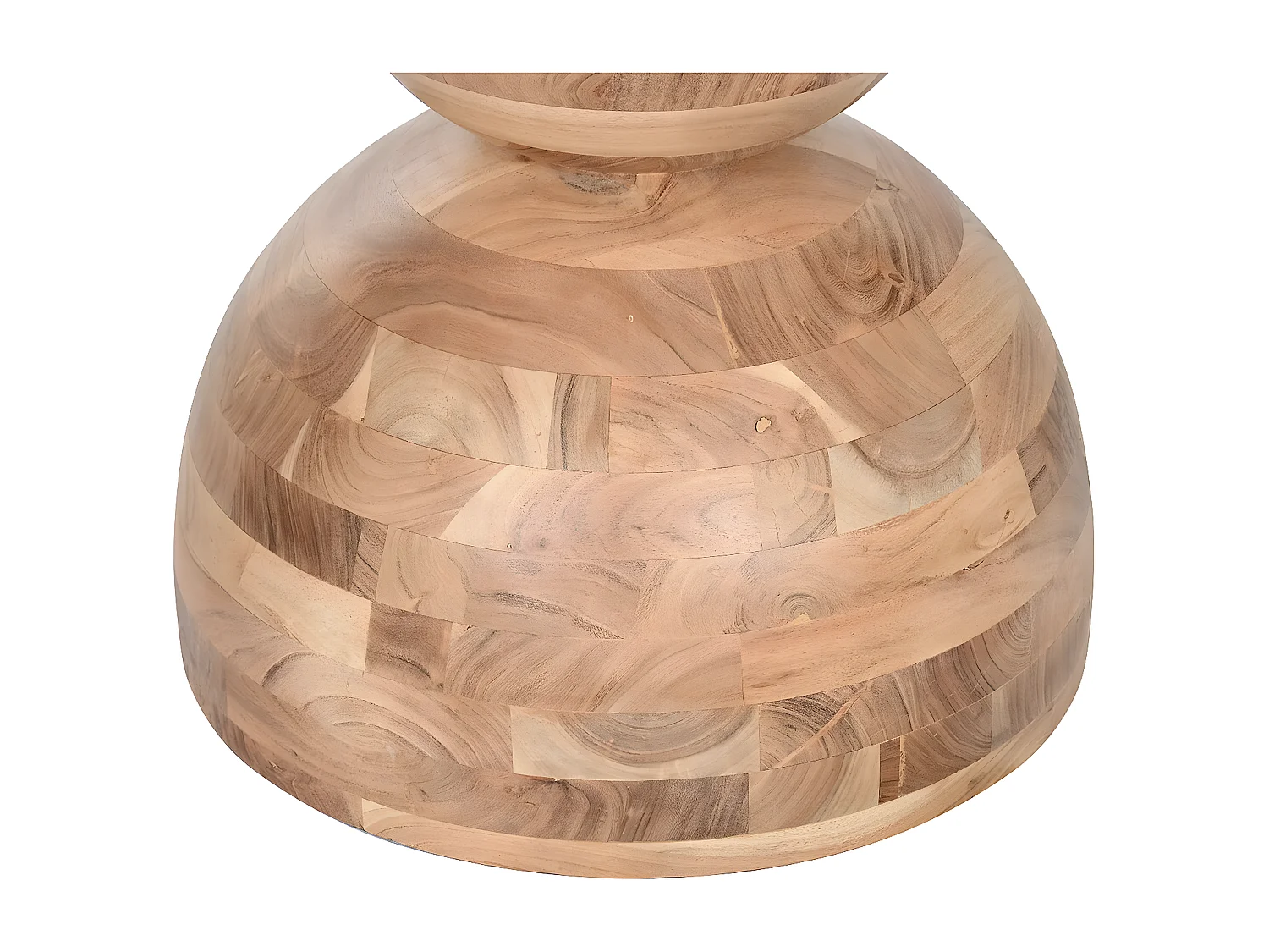 Table à manger, table de repas ronde en bois d'acacia coloris naturel - diamètre 115 x Hauteur 76 cm