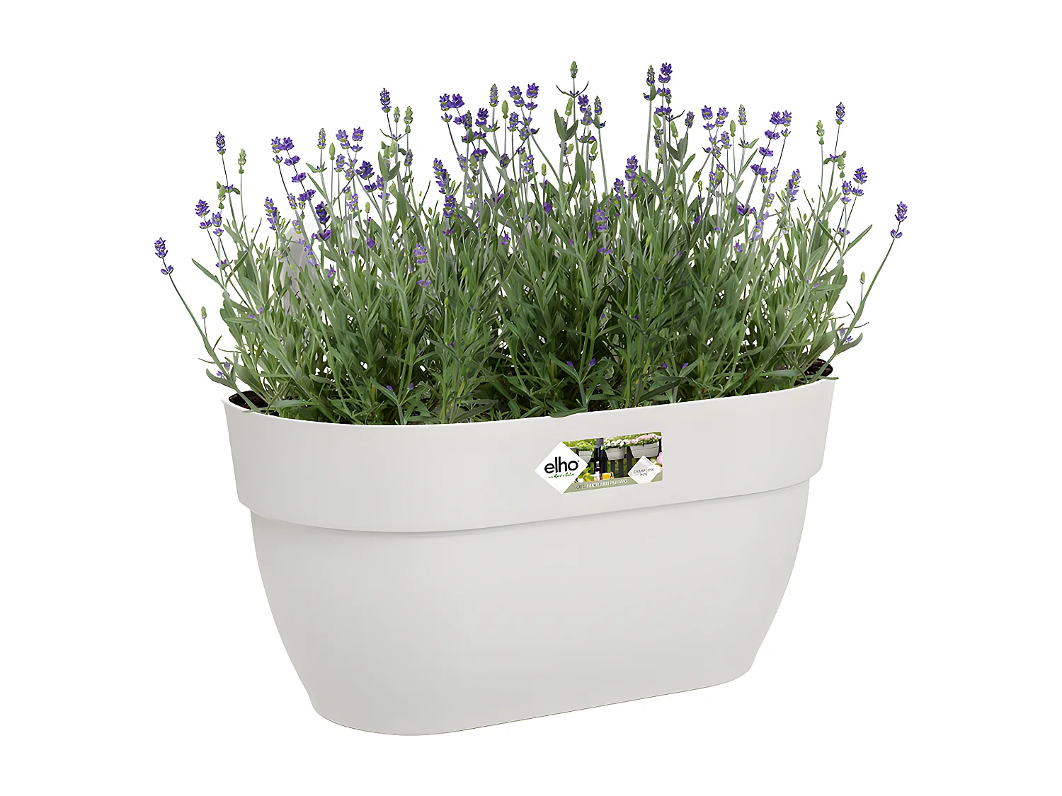 Balconnière en plastique Elho Vibia Campana Easy Hanger Medium blanc soie - 36 x 24 x 26,5 cm