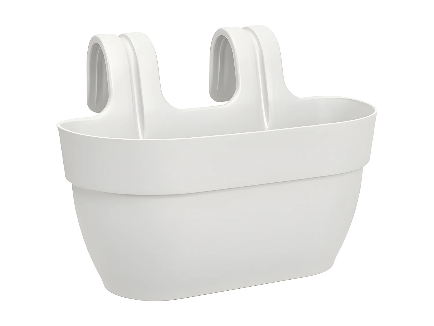 Balconnière en plastique Elho Vibia Campana Easy Hanger Medium blanc soie - 36 x 24 x 26,5 cm