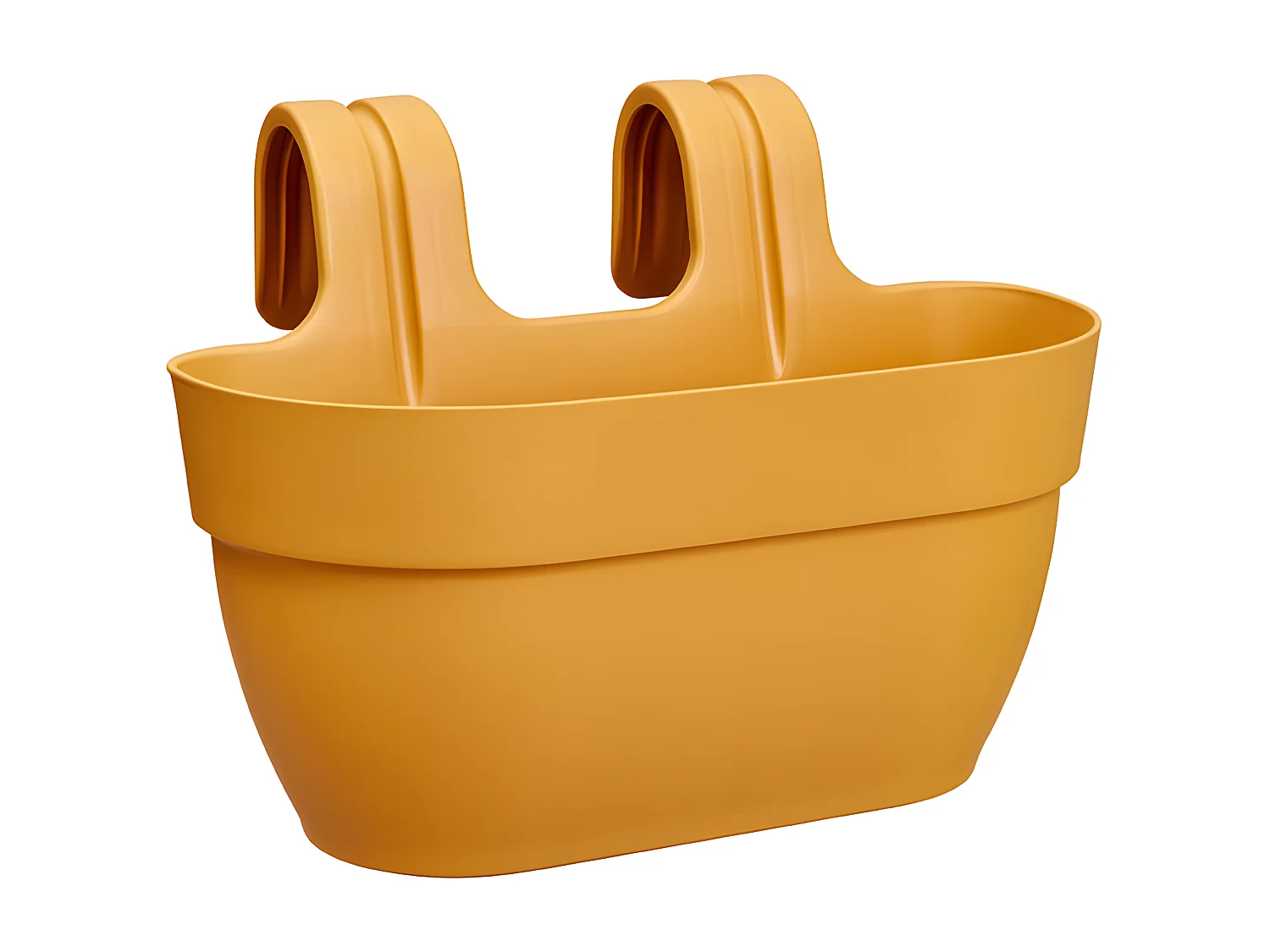 Balconnière en plastique Elho Vibia Campana Easy Hanger Medium jaune miel - 36 x 24 x 26,5 cm