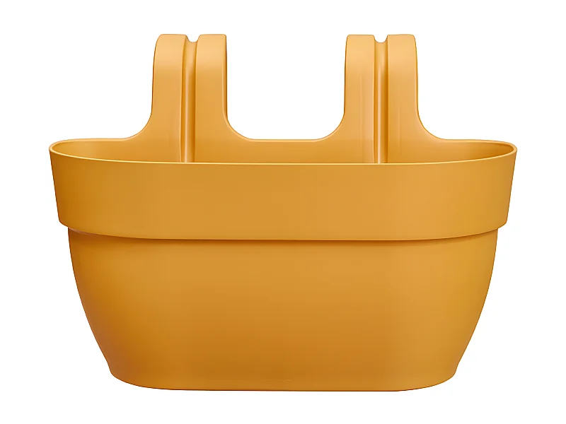 Balconnière en plastique Elho Vibia Campana Easy Hanger Medium jaune miel - 36 x 24 x 26,5 cm