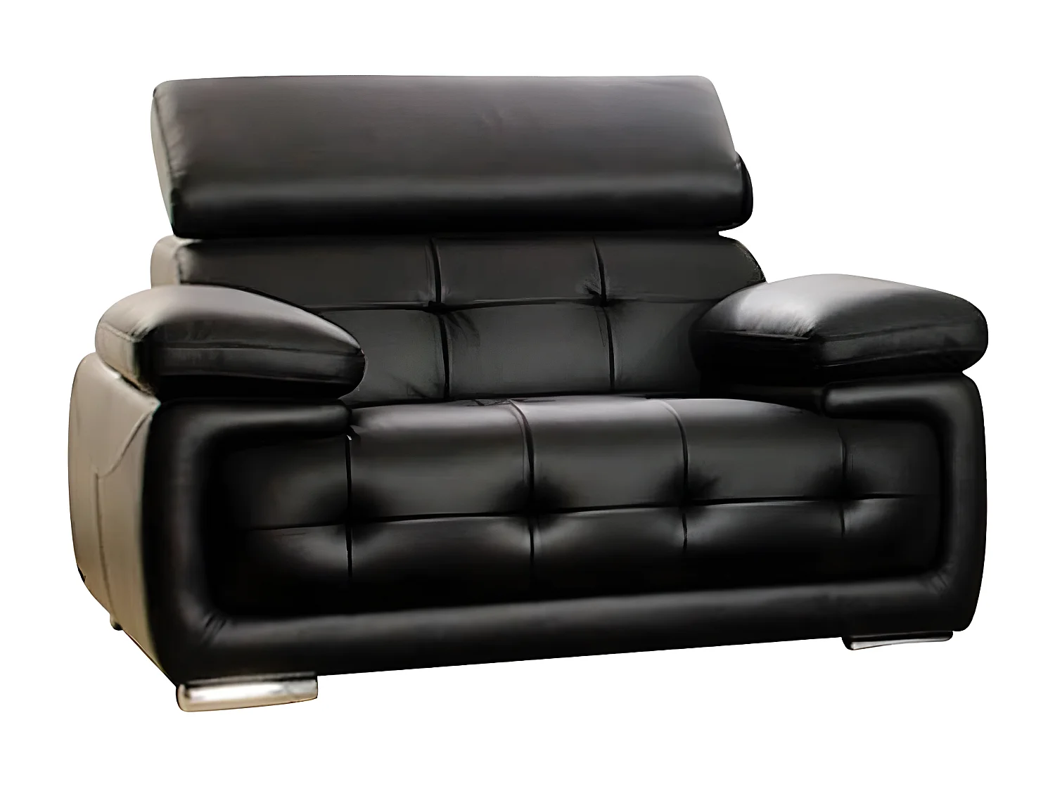 Fauteuil Cuir SAN MARCO Noir