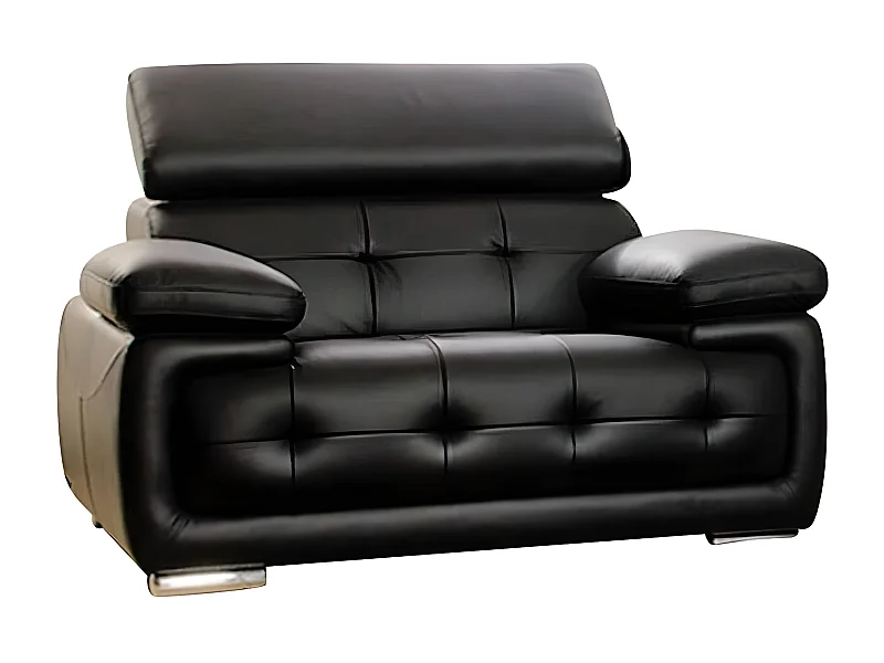 Fauteuil Cuir SAN MARCO Noir