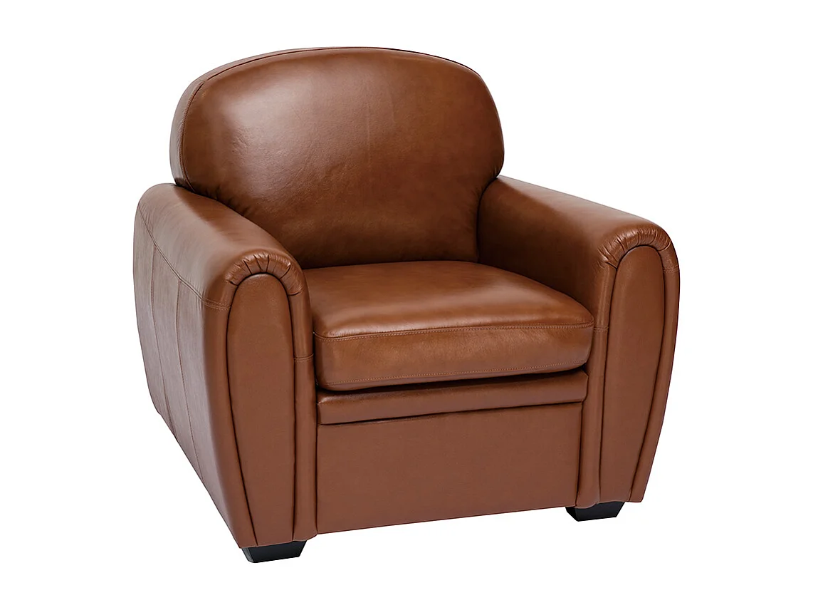 Brauner Vintage-Ledersessel CLUB