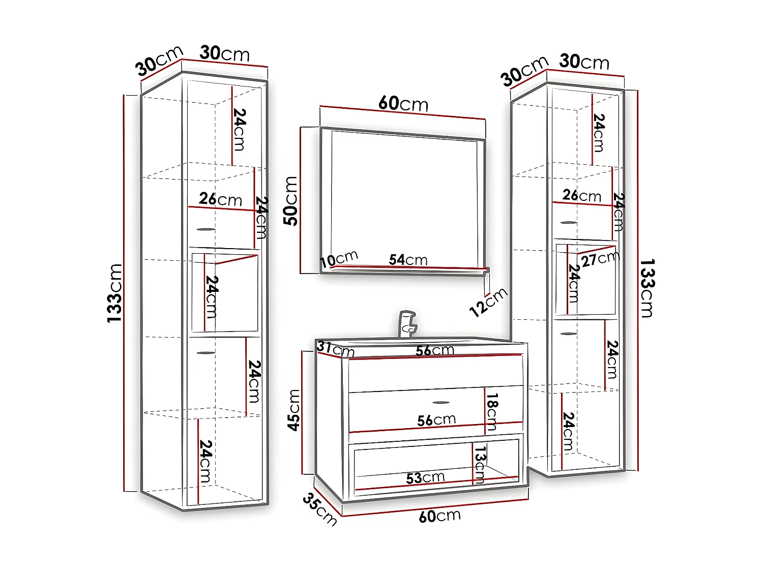 Set de baño Baltesi 101