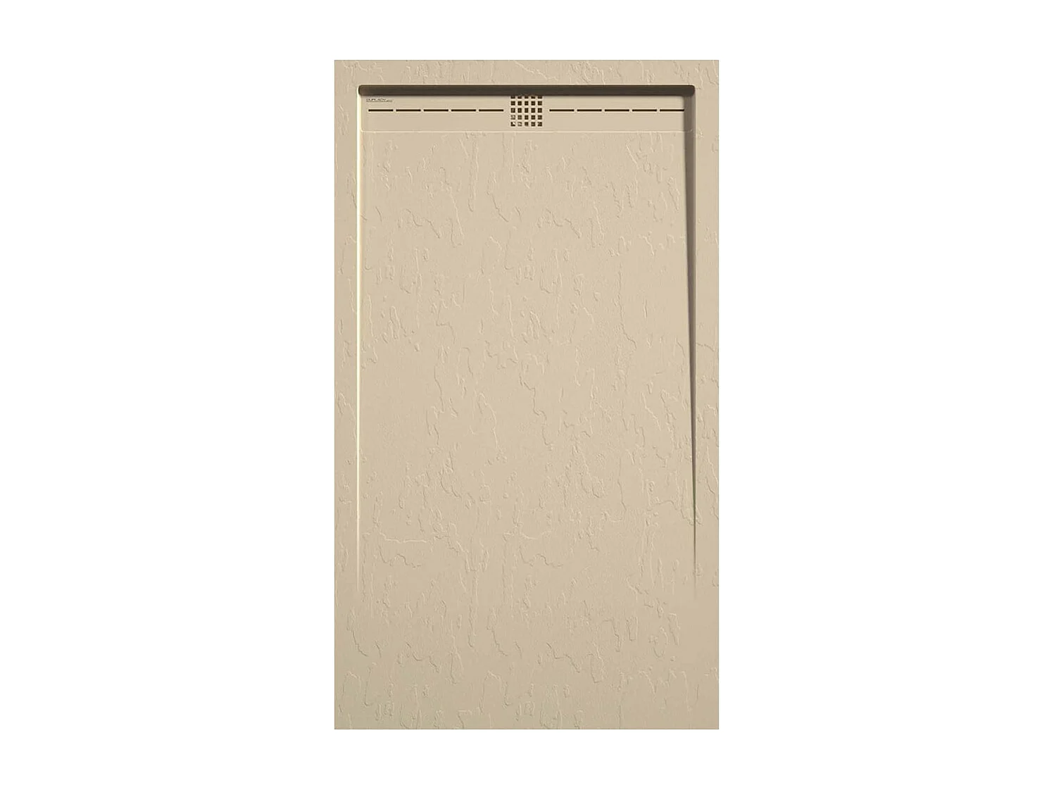 Receveur de douche Crème, finition Ardoise Stone CACH, grille de couleur - 80 x 70 cm