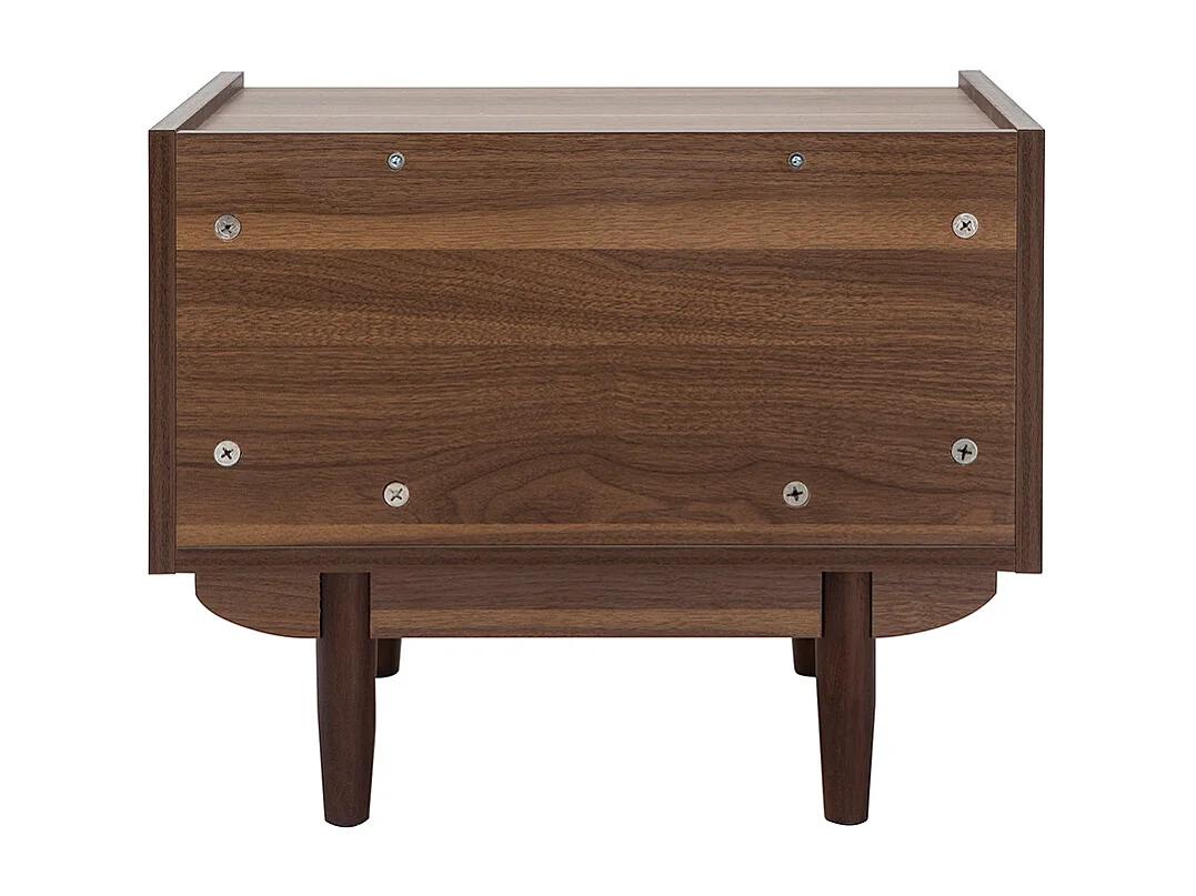 Comodino con cassetto in legno scuro SANAA