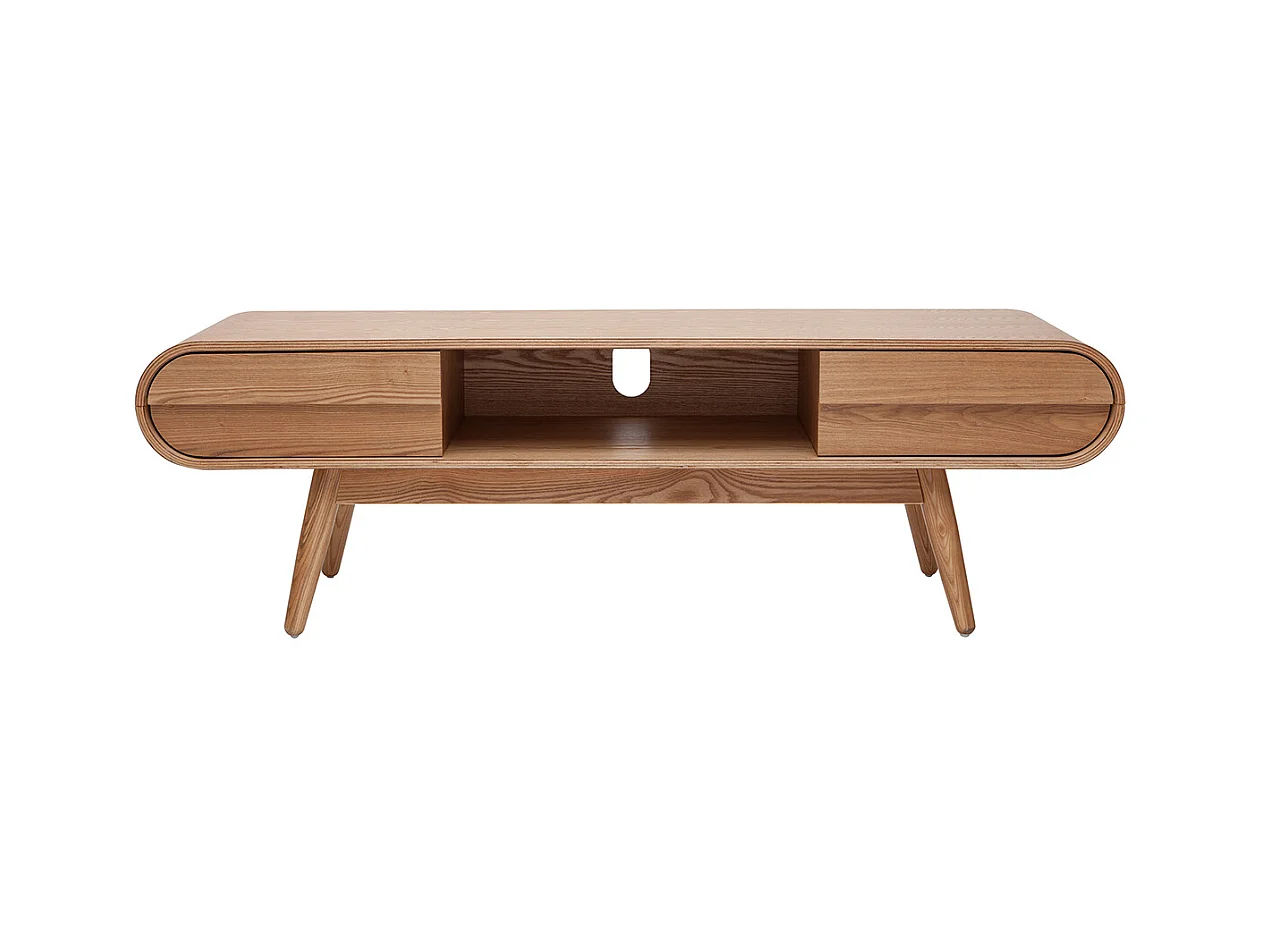 Design-TV-Möbel 2 Schubladen Esche naturell - BALTIK
