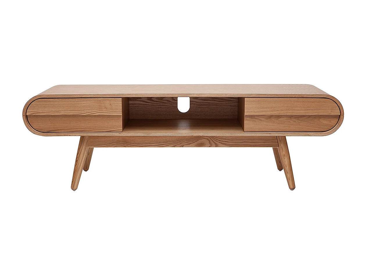 Meuble TV scandinave en bois clair 2 tiroirs L150 cm BALTIK