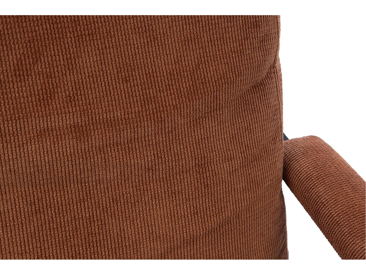 Fauteuil à accoudoirs en métal et velours côtelé - INDY