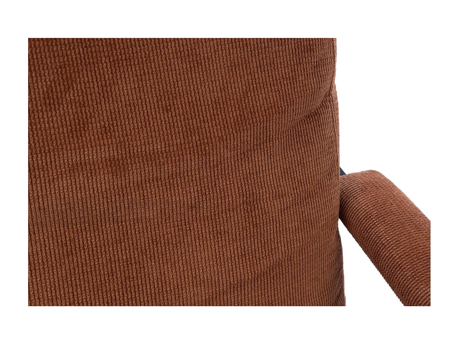 Fauteuil à accoudoirs en métal et velours côtelé - INDY