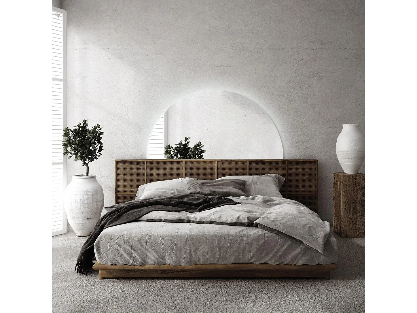 Halbrunder LED Premium Spiegel zum Aufhängen für Wohnzimmer 30cm x 60cm Kaltlicht