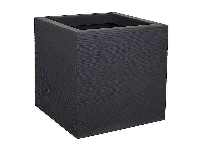 Jardinière carrée Graphit Up 29,5 x 29,5 x 29,5 cm - 21 L - Gris anthracite - Eda