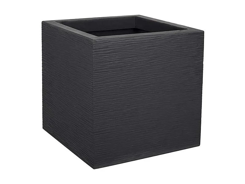 Jardinière carrée Graphit Up 29,5 x 29,5 x 29,5 cm - 21 L - Gris anthracite - Eda