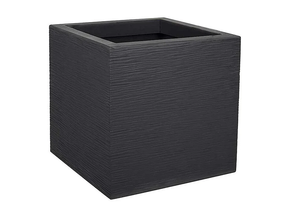 Jardinière carrée Graphit Up 29,5 x 29,5 x 29,5 cm - 21 L - Gris anthracite - Eda